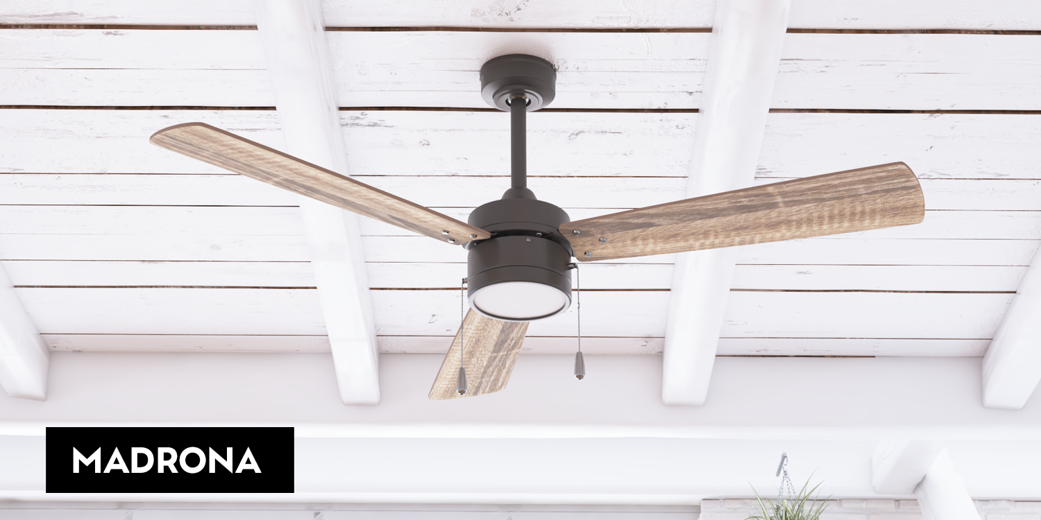 Madrona 3 blade led ceiling fan